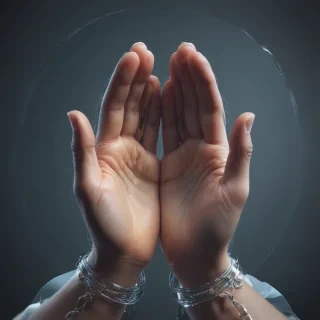 transparent prayer hands
