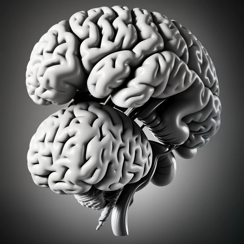 brain black and white