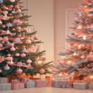 pastel aesthetic christmas wallpaper
