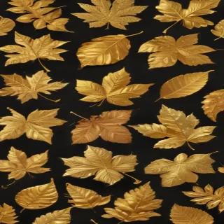 gold leaves png