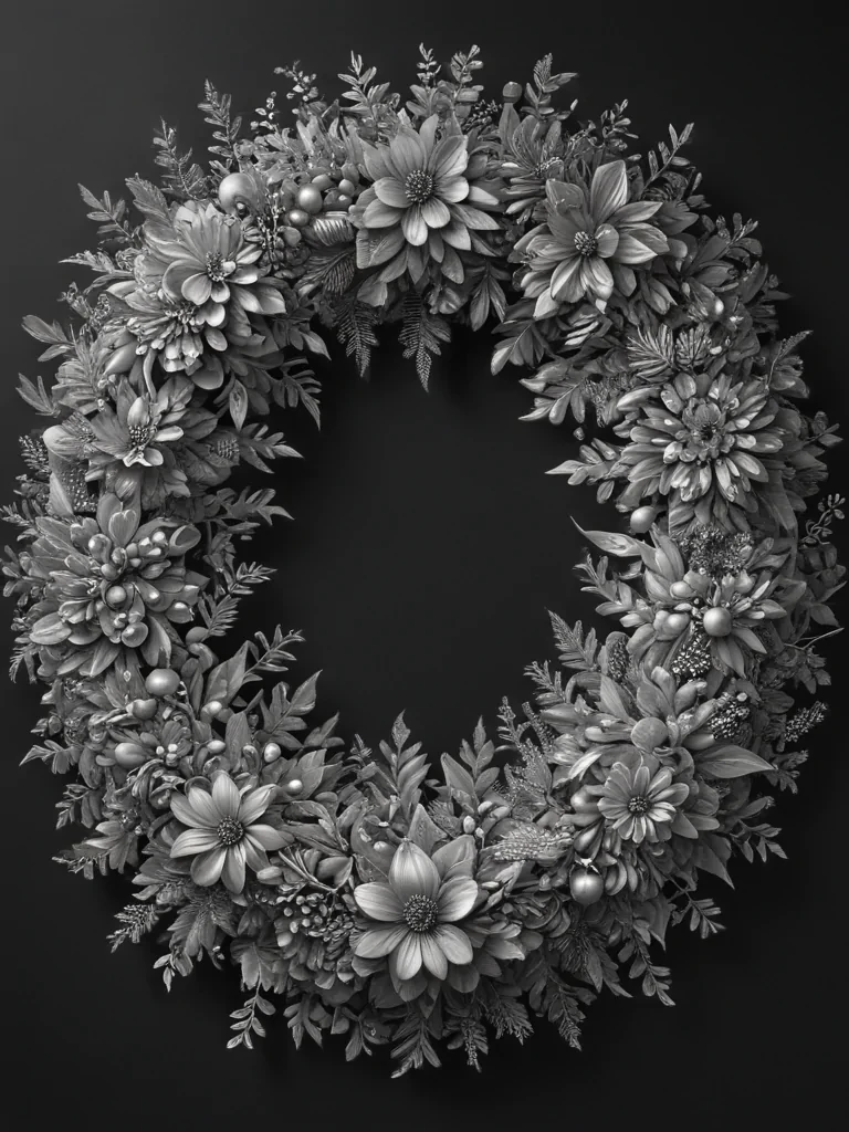 wreath drawing