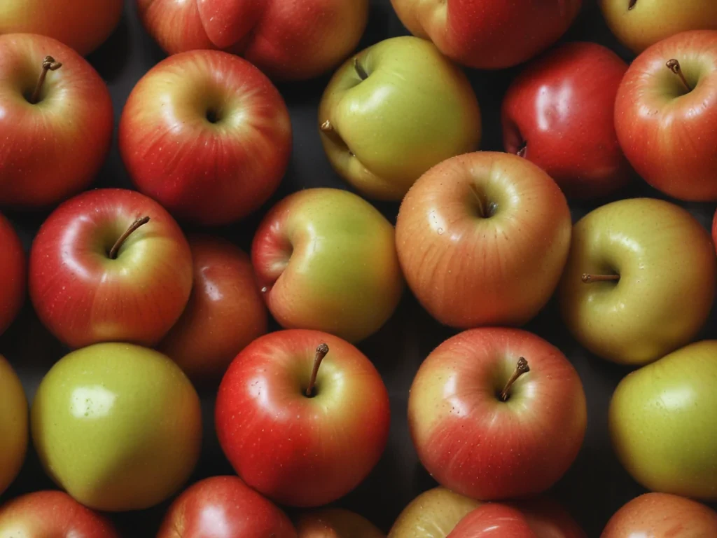 drawn apples