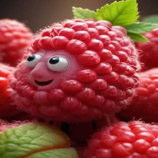 cartoon raspberry