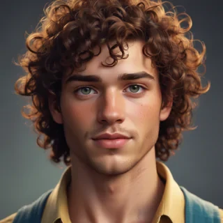 popular male cartoon characters with curly hair