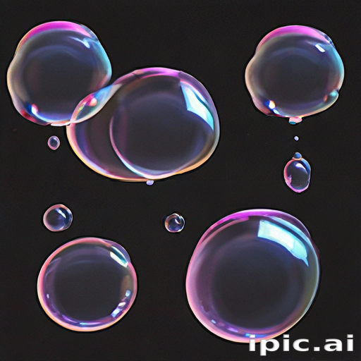 Colorful Soap Bubbles Floating Gracefully Against a Dark Background ...