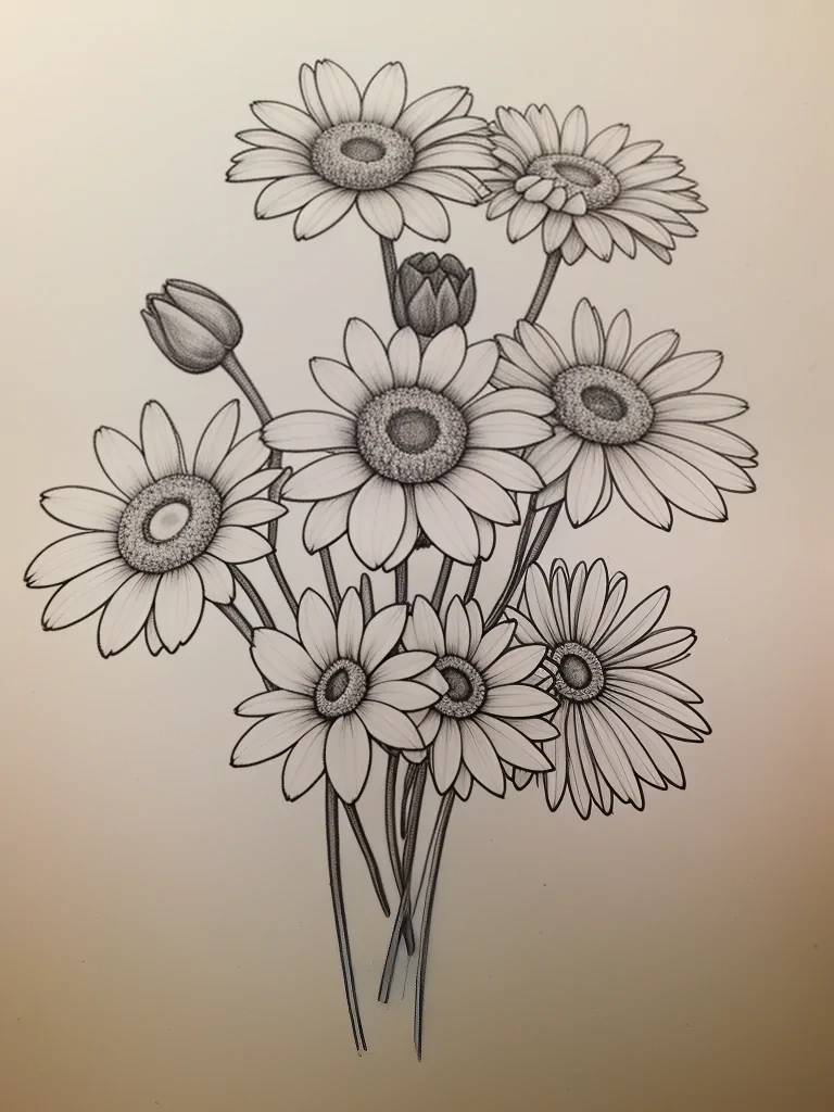 pictures of flowers drawing