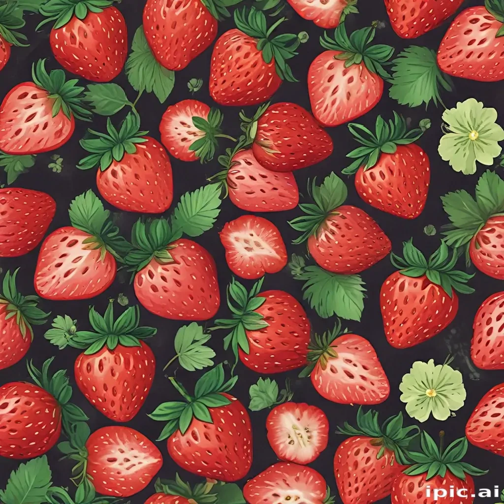 cute strawberry background