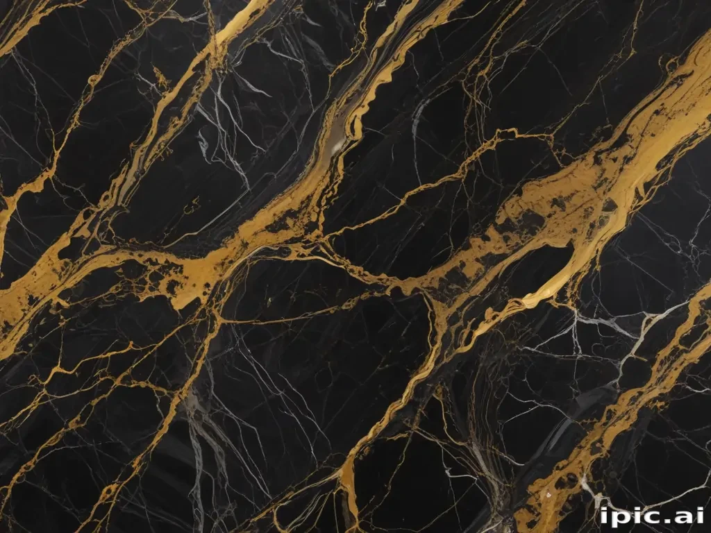 black and gold marble