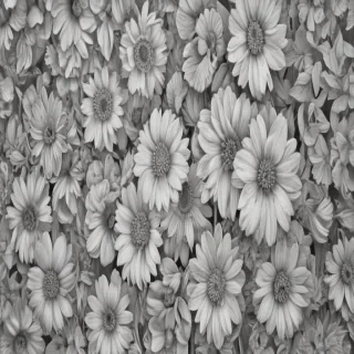 pencil drawn flowers
