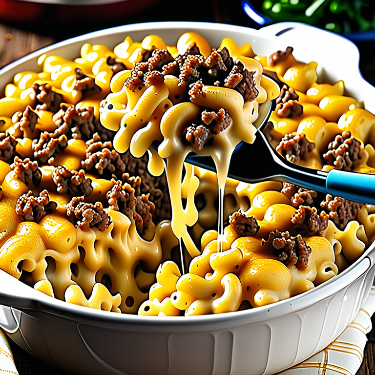 mac n cheese with ground beef