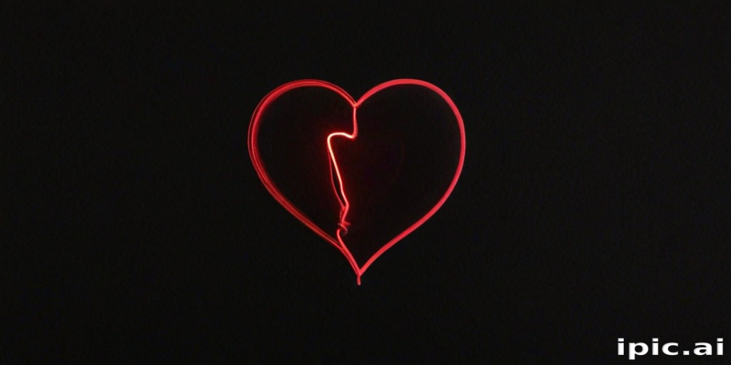 heart with black background