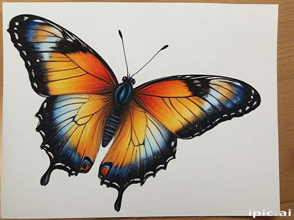 butterfly drawling
