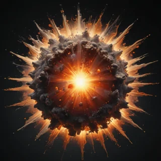 transparent explosion