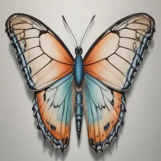 outline drawing of a butterfly