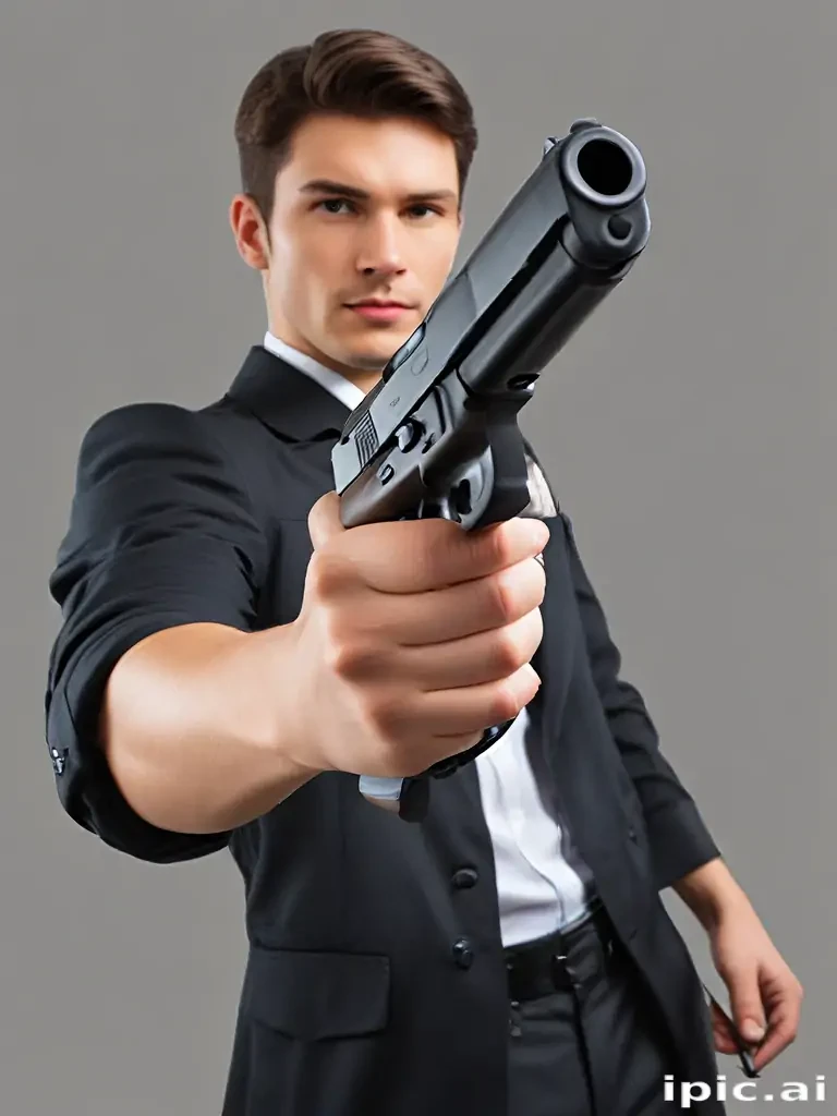 holding gun png