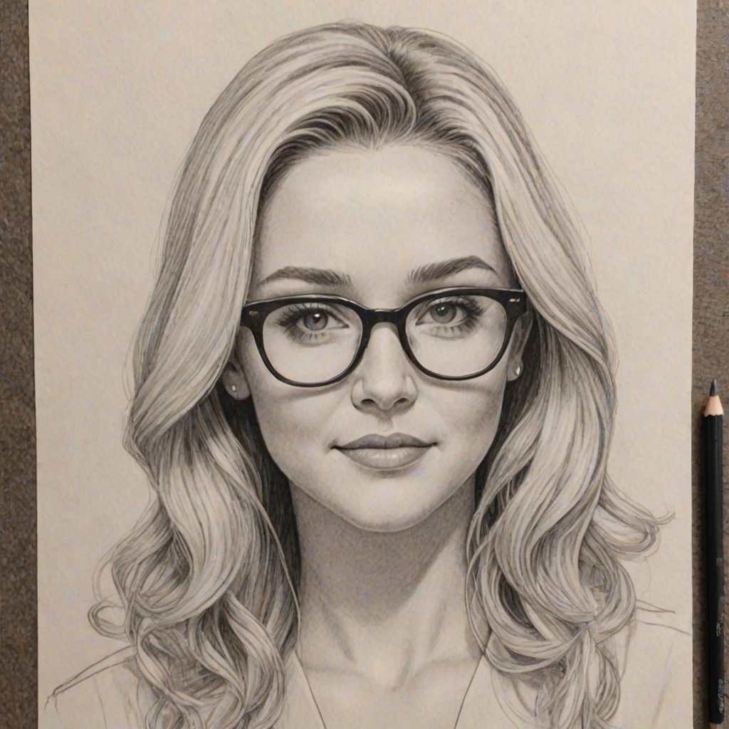 Superb Amanda Bynes, pencil sketch, portrait of Stunning woman 1957s in glasses, hair style beatnik, outline, clear lines, fine lines, 8k
