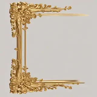 gold border transparent