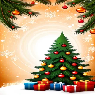 christmas background with tree