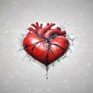 transparent broken heart