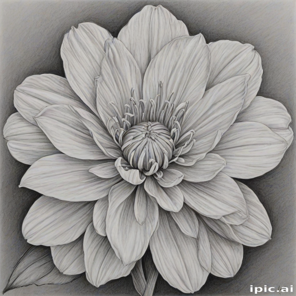 flower pencil drawing
