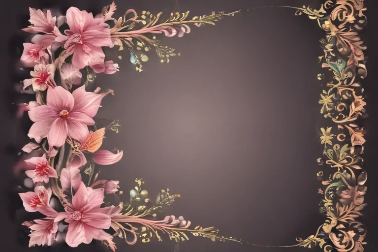 flowery border clipart