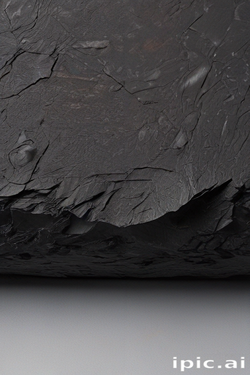 Close-Up View of Dark Textured Surface with Intricate Patterns and Shadows