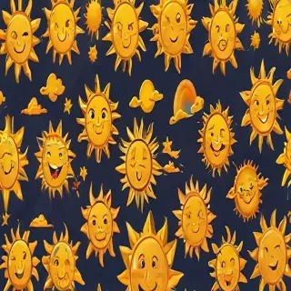 cartoon suns