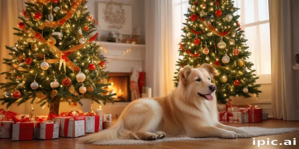 wallpaper christmas dog