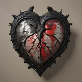 broken heart black