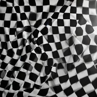 black and white checkered background