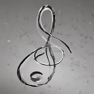 transparent music note