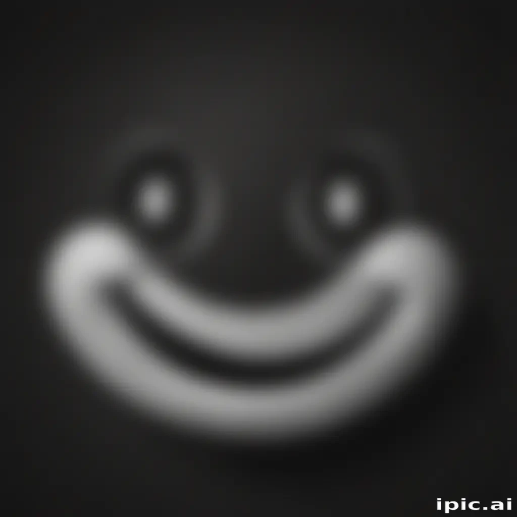 white smiley face black background