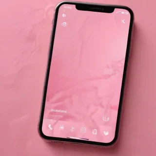 pink home screen