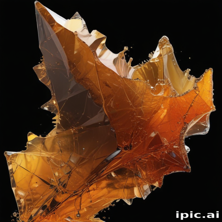 Intricate Amber Sculpture Showcasing Stunning Light Reflections and ...