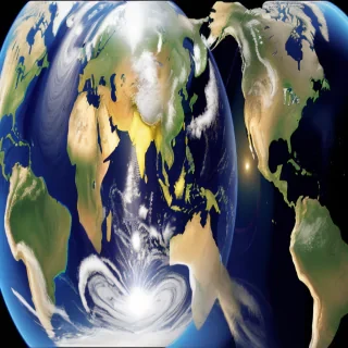 cartoon picture of the planet earth