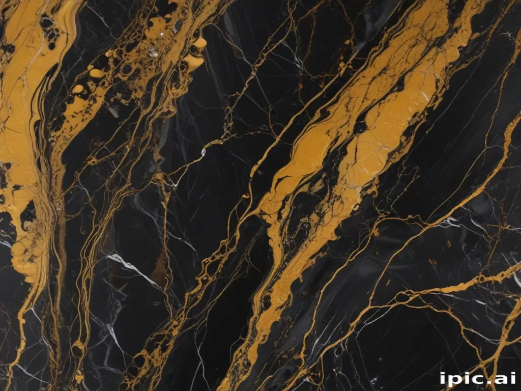 black and gold marble