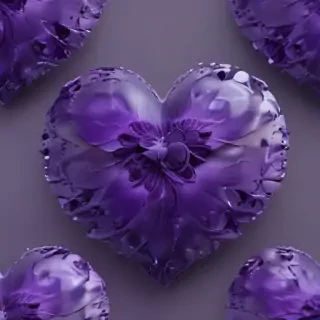 purple aesthetic heart