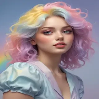 pastel rainbow