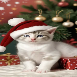christmas cat wallpaper