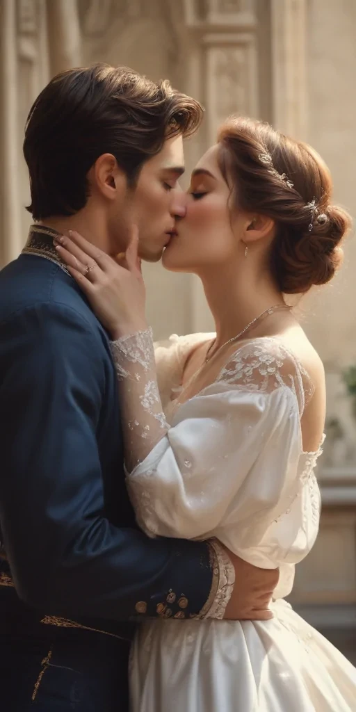 couple kissing aesthetic