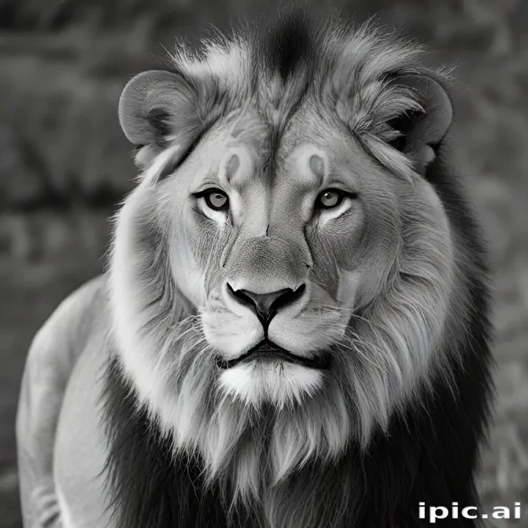 lion black and white pictures