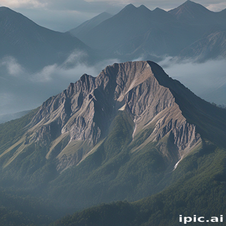 Majestic Mountain Landscape Surrounded by Lush Green Valleys and Foggy ...