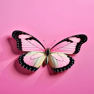 pink background butterfly