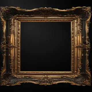 black picture frame png