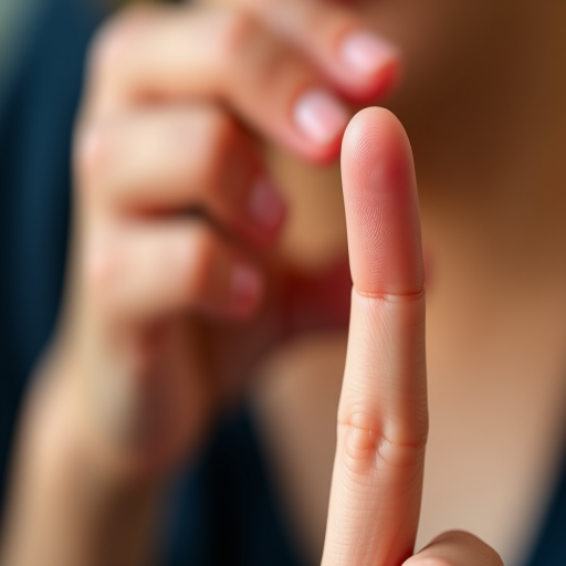 A close-up image of a hand making a finger heart gesture, with a vibrant red heart shape above the fingers, high-resolution, f/2.8 aperture, 50mm lens, ISO 100, natural lighting, soft background blur.