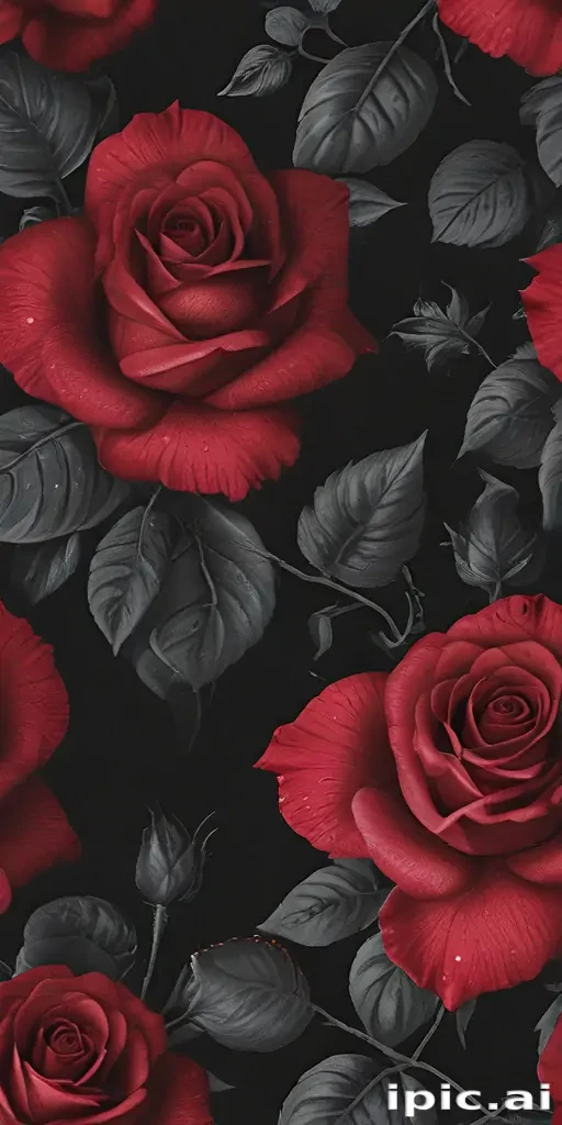 rose wallpaper black