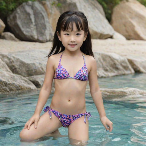ai little girl in bikini