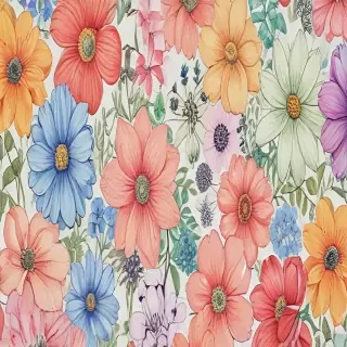 drawings of flowers with color