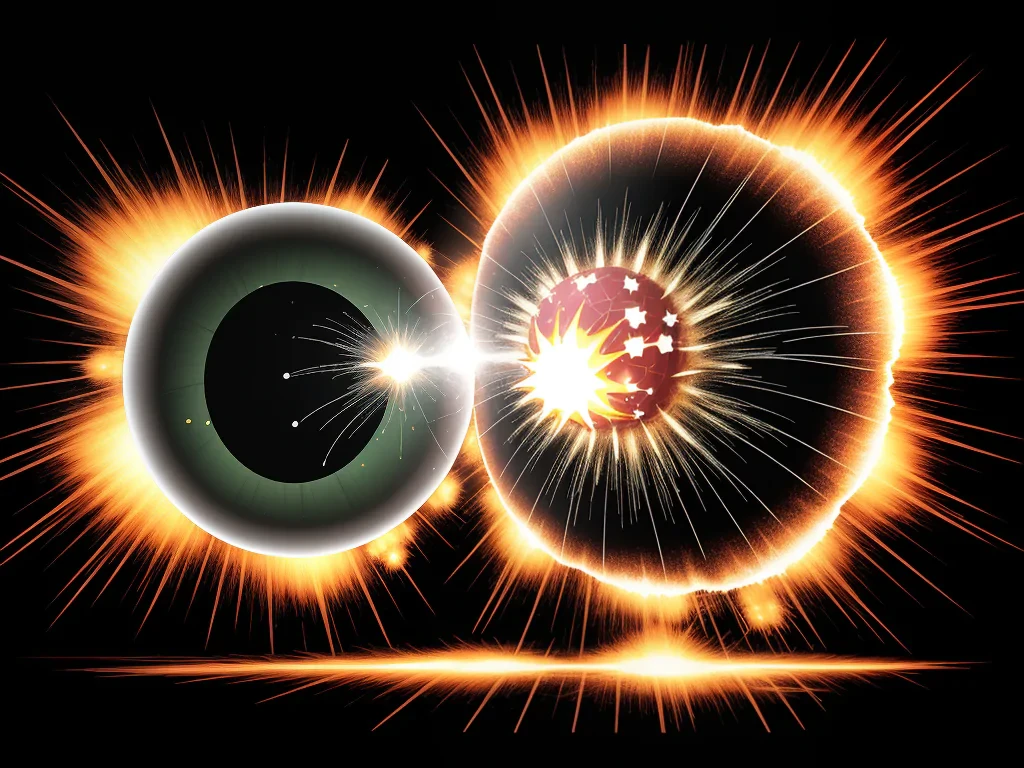 Explode Imagine Explosive Fusion of Cosmic Elements Representing the Birth of Stars
