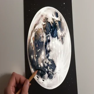 moon drawin